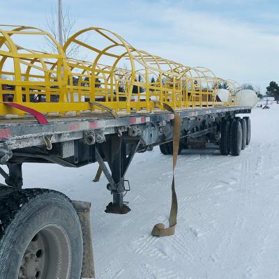 Yellow Safety Ladders On Truck