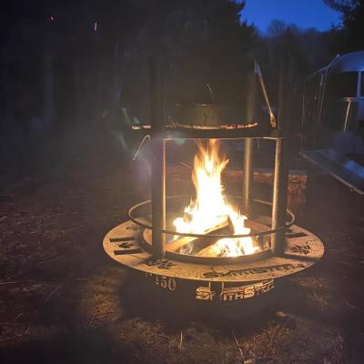Firepit Ring with grill elevated